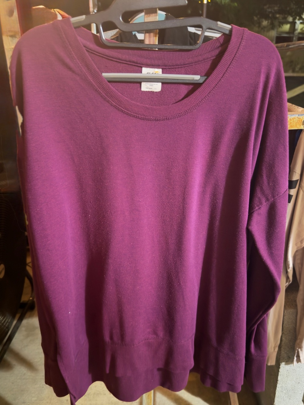 Avia Women's Long Sleeve Tee in Plum